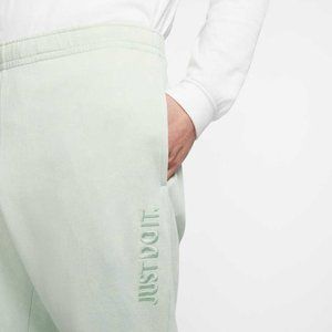 Nike Sportswear Just Do It French Terry Pants Washed Green